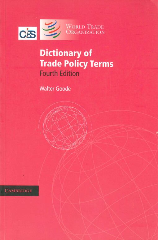 Dictionary of trade policy terms