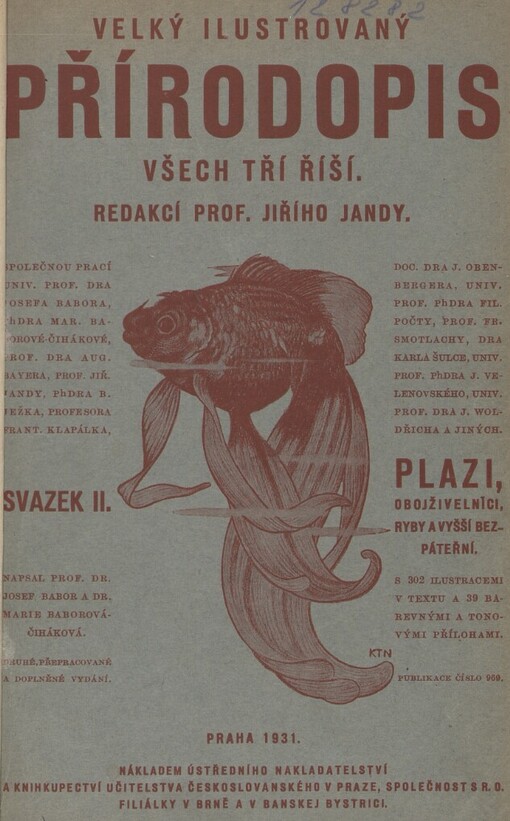 Velký ilustrovaný přírodopis všech tří říší.II,Zoologie.