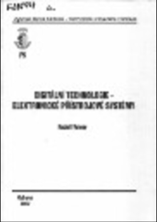 Digitální technologie - elektronické přístrojové systémy