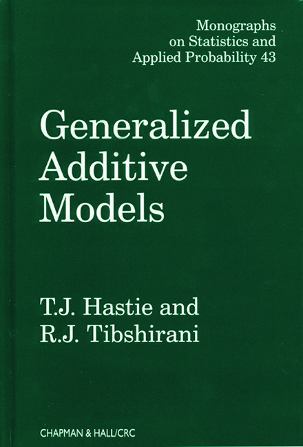Generalized Additive Models (Chapman & Hall/CRC Monographs on Statistics & Applied Probability)