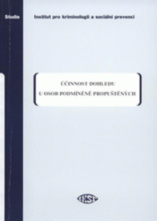 Účinnost dohledu u osob podmíněně propuštěných