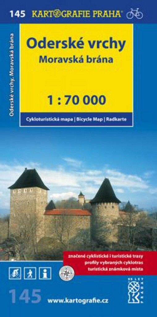 Oderské vrchy, Moravská brána cykloturistická mapa 1:70 000