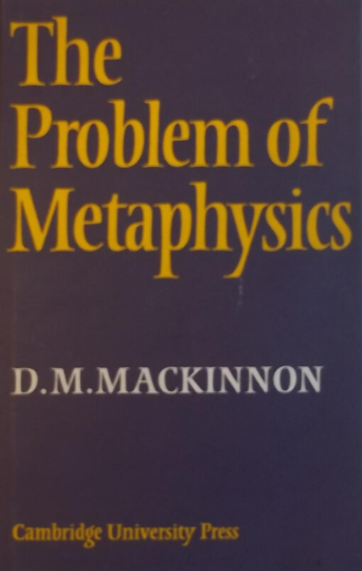 The Problem of Metaphysics