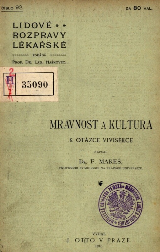 Mravnost a kultura: k otázce vivisekce