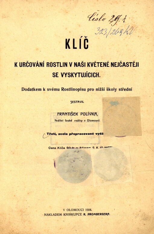 Klíč k určování rostlin v naši květeně nejčastěji se vyskytujícich