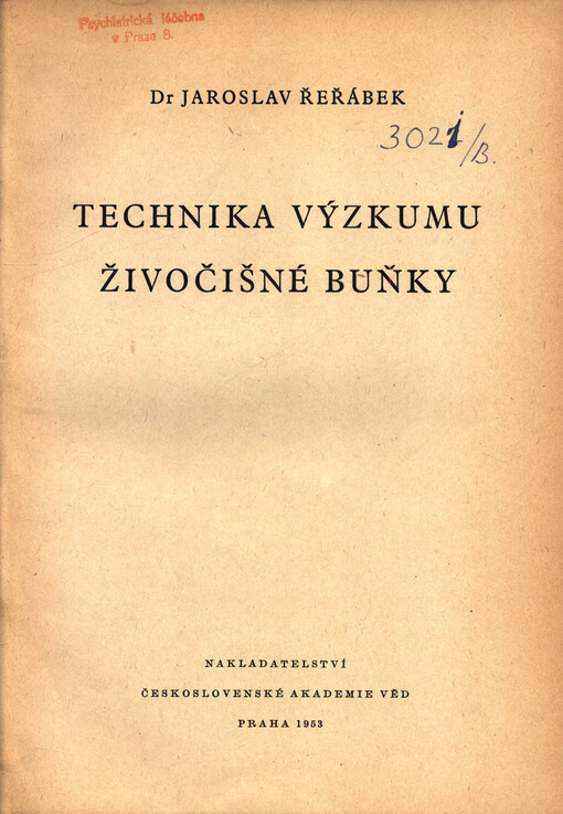 Technika výzkumu živočišné buňky