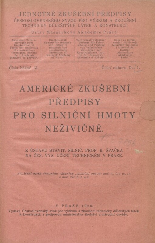 Americké zkušební předpisy pro silniční hmoty neživičné