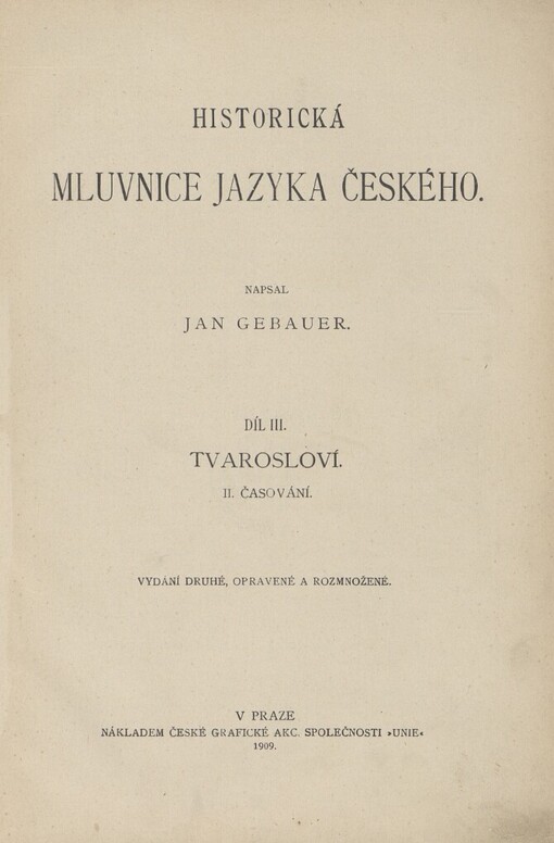 Historická mluvnice jazyka českého