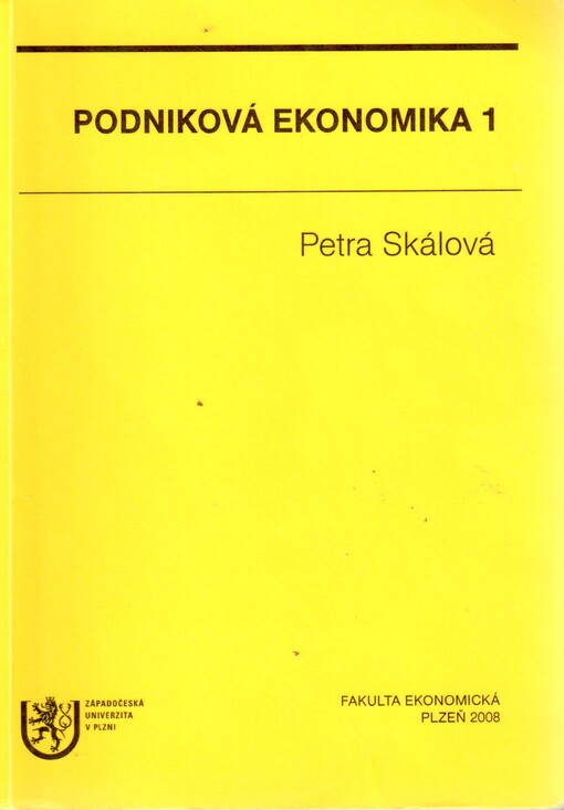 Podniková ekonomika 1, 2. vyd.