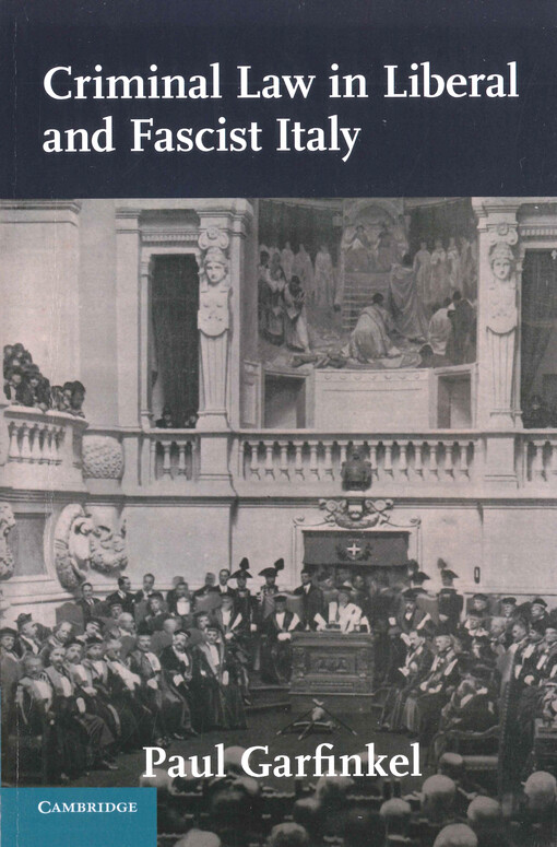 Criminal law in liberal and fascist Italy