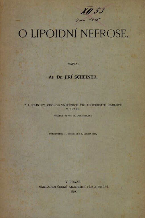 O lipoidní nefrose