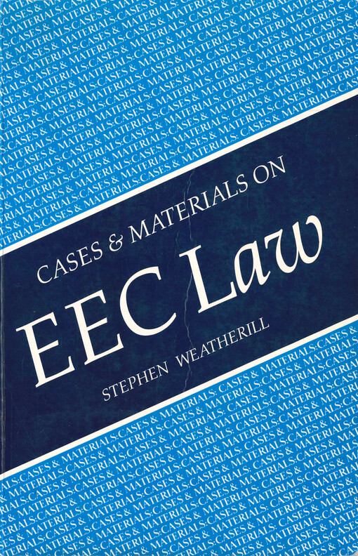 Cases and materials on EEC law