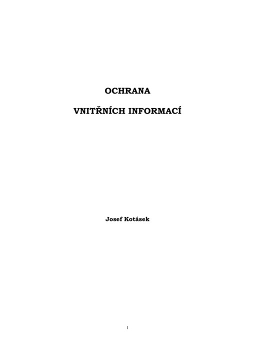 Ochrana vnitřních informací