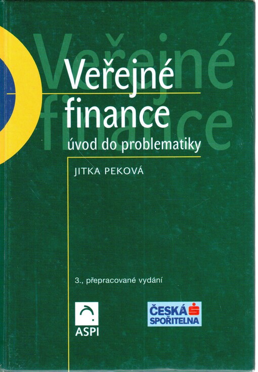 Veřejné finance : úvod do problematiky