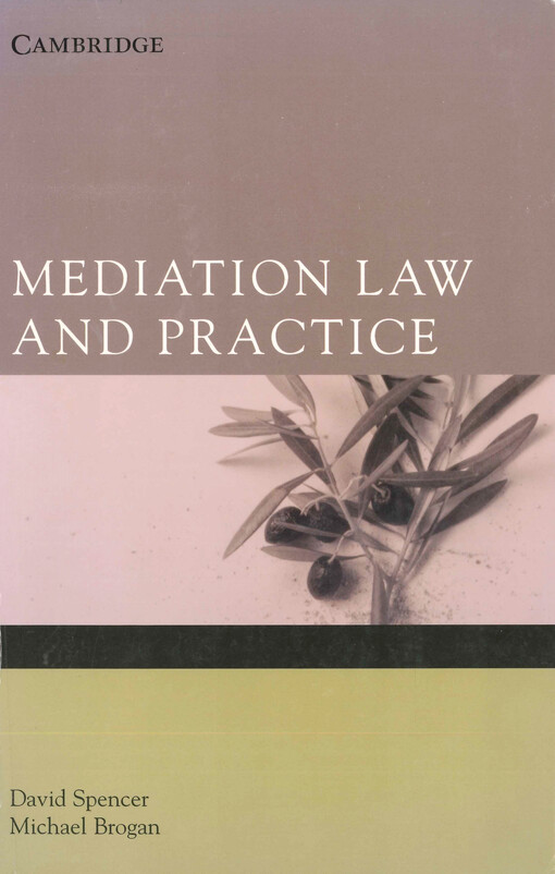 Mediation law and practice