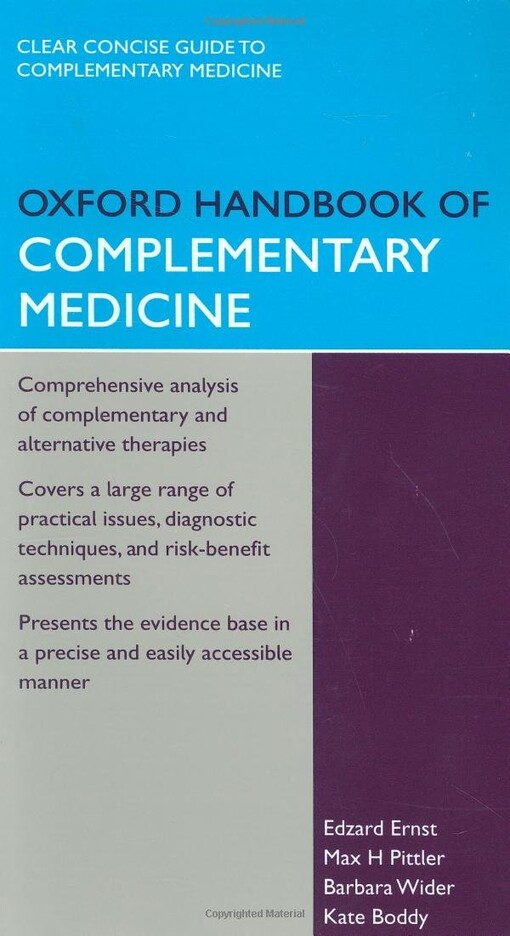 Oxford handbook of complementary medicine