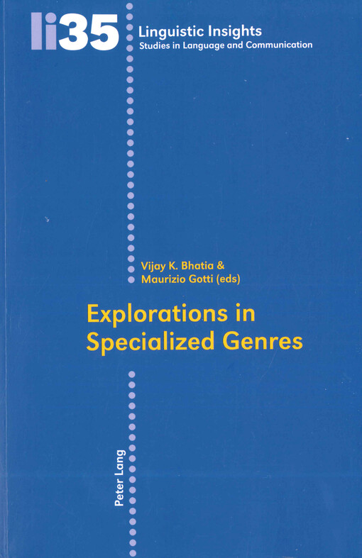 Explorations in specialized genres