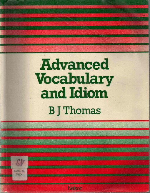 Advanced Vocabulary and Idiom