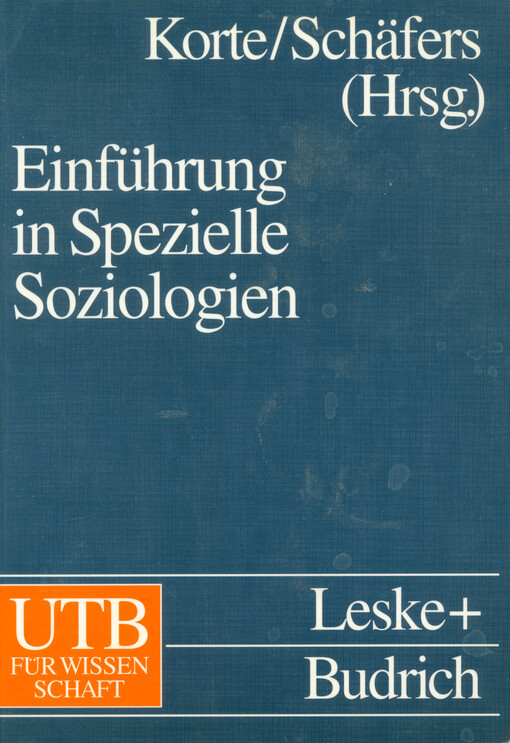Einführung in spezielle Soziologien