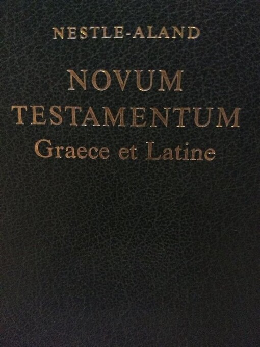 Novum testamentum : Graece et Latine   