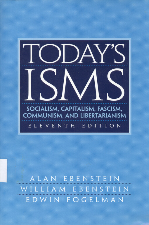 Today's isms : socialism, capitalism, fascism, communism