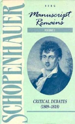 Manuscript remains in four volumes. Volume II, Critical debates (1809-1818)