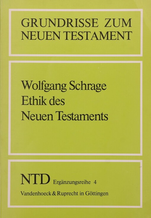Ethik des Neuen Testaments