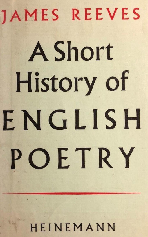 A short history of English poetry