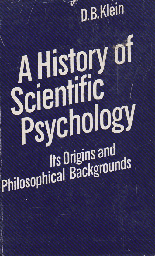 History of Scientific Psychology