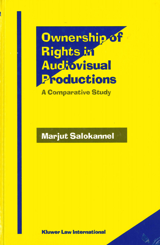 Ownership of rights in audiovisual productions : a comparative study