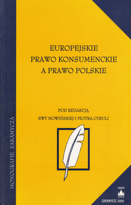 Europejskie Prawo Konsumenckie a Prawo Polskie (Polish Edition)