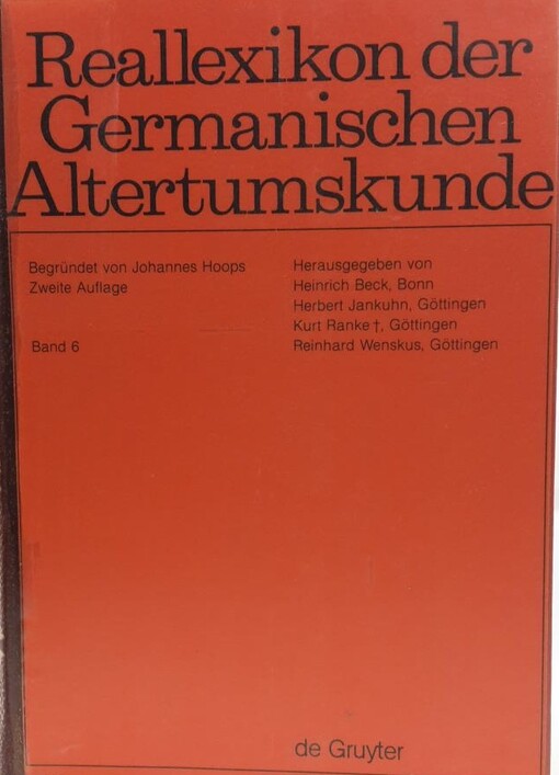 Reallexikon Der Germanischen Altertumskunde: Chronos-Dona (German Edition)