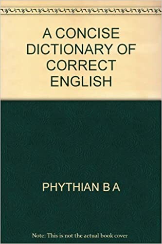A Concise Dictionary of Correct English