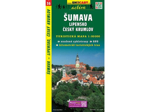 Šumava, Lipensko, Český Krumlov 1:50^000 : aktualizované vydání, turistické trasy, historické památky, přírodní zajímavosti,ubytování a stravování,podporuje GPS