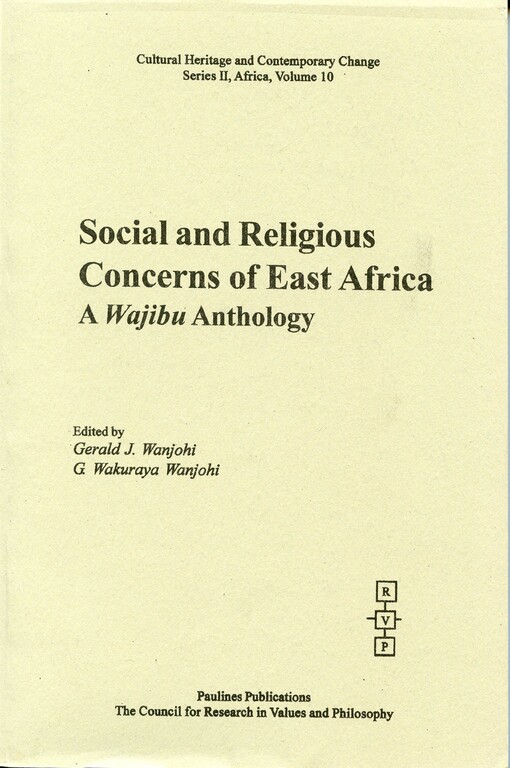 Social and religious concerns of East Africa : a Wajibu anthology