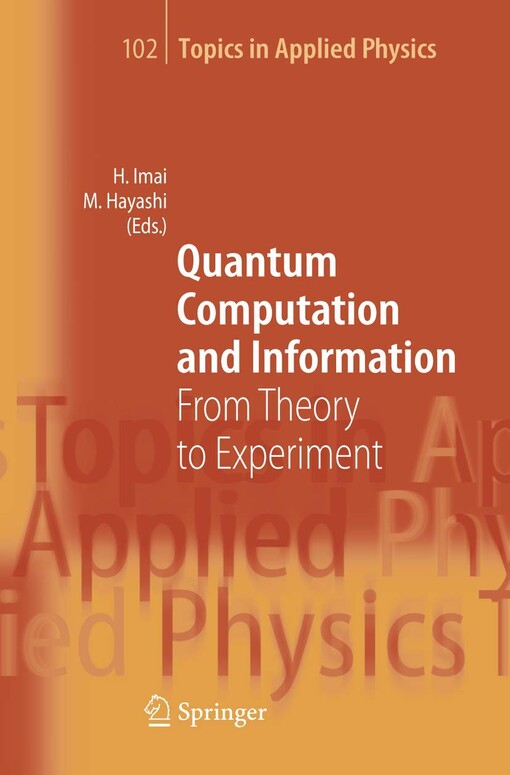 Quantum Computation and Information: From Theory to Experiment (Topics in Applied Physics)