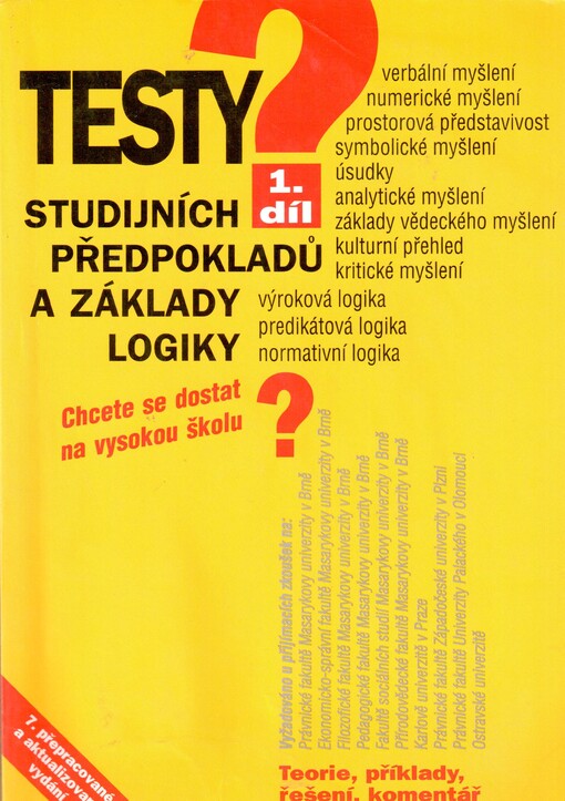 Testy studijních předpokladů a základy logiky, Díl 1