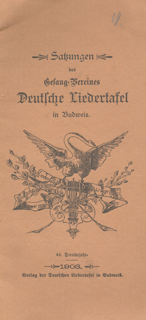 Satzungen des Deutsche Liedertafel in Budweis