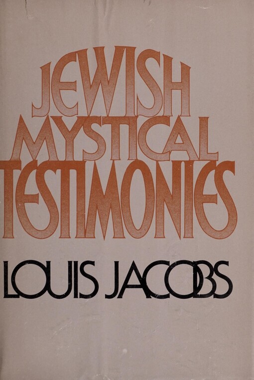 Jewish Mystical Testimonies