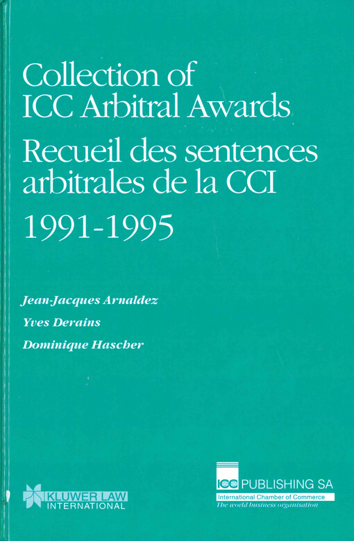 Collection of ICC arbitral awards, 1991-1995