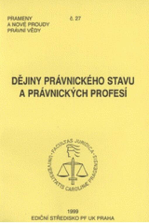 Dějiny právnického stavu a právnických profesí