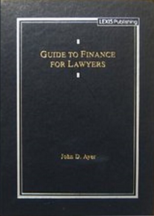 Guide to Finance for Lawyers