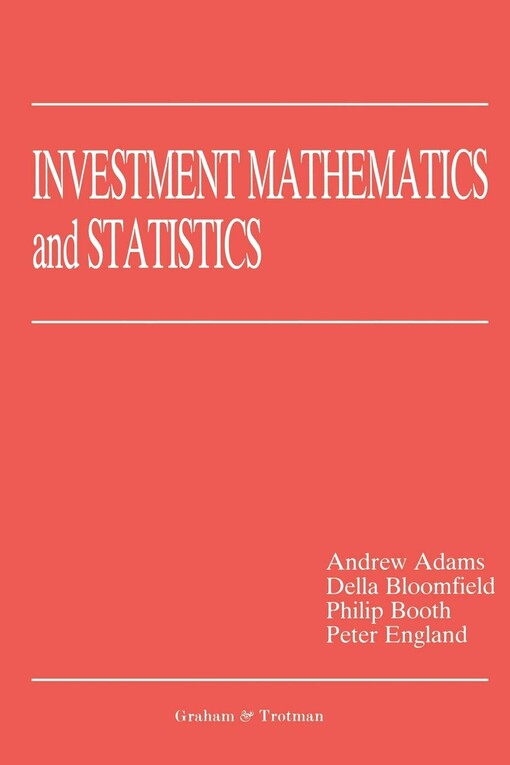 Investment mathematics and statistics