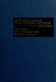 Applied Linear Statistical Models