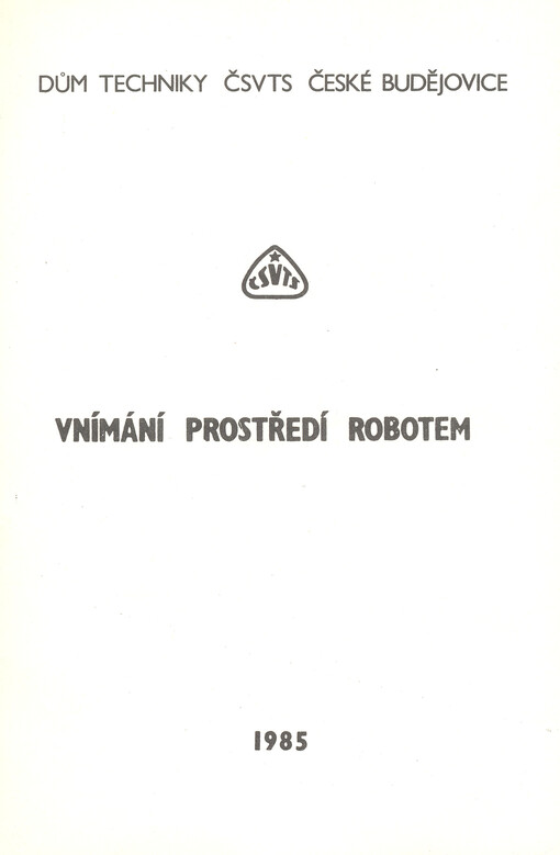 Vnímání prostředí robotem