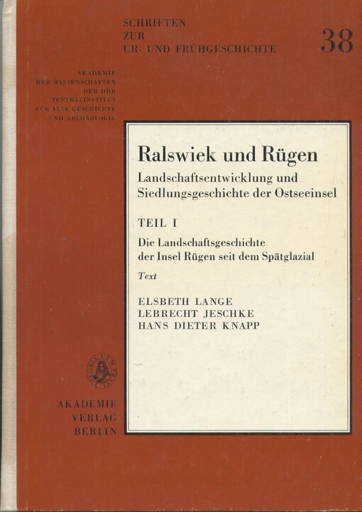 Die Landschaftsgeschichte der Insel Rugen seit dem Spatglazial (Ralswiek und Rugen) (German Edition)