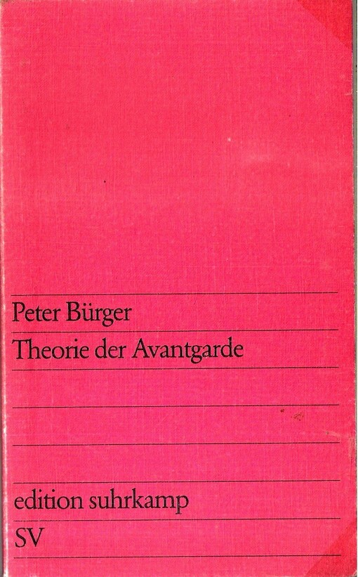 Theorie der Avantgarde (Edition Suhrkamp) (German Edition)