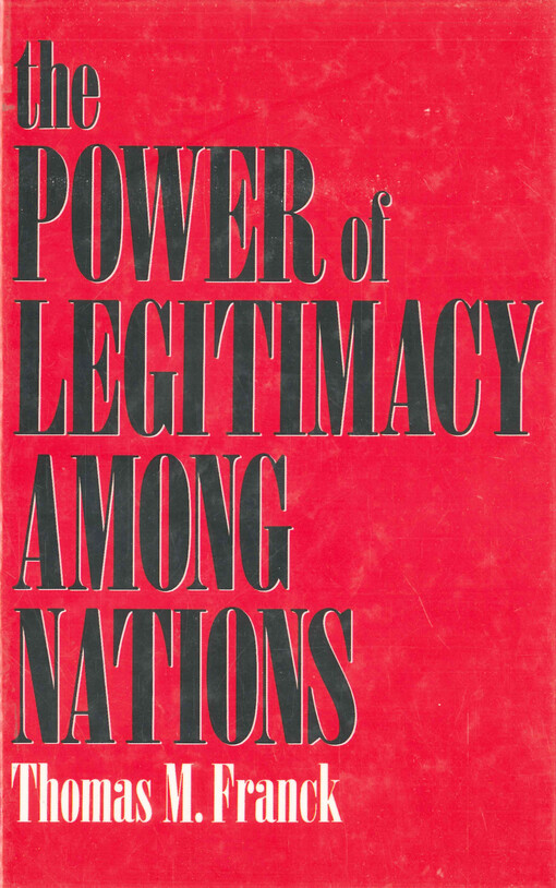The power of legitimacy among nations