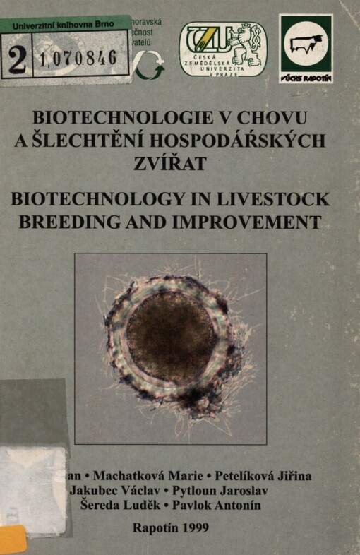 Biotechnologie v chovu a šlechtění hospodářských zvířat
