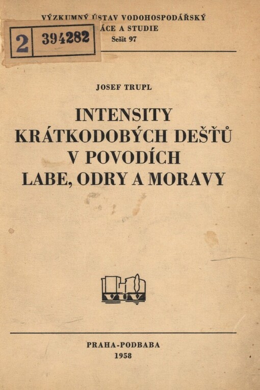 Intensity krátkodobých dešťů v povodích Labe, Odry a Moravy